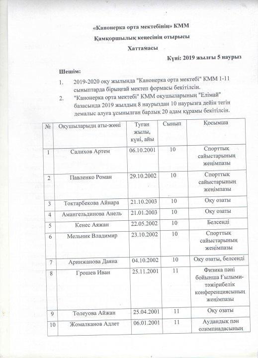 Протоколы и новый состав попечительского совета